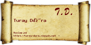 Turay Dóra névjegykártya